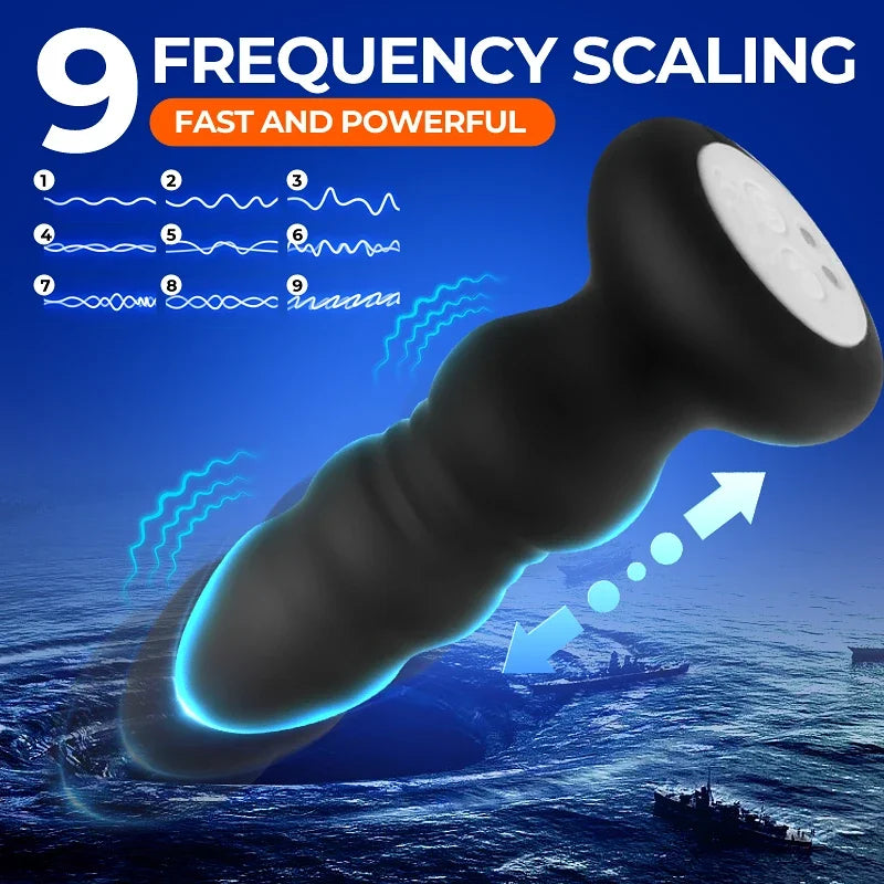 Plug anal vibrant - lumière LED et télécommande