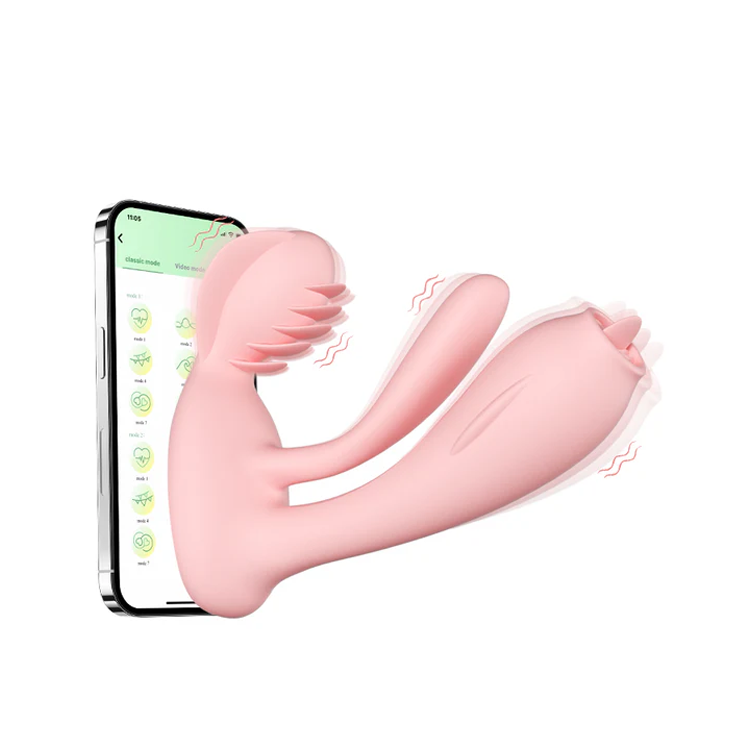 Rabbit Vibrateur à Poussée - 3 Moteurs & Contrôle par Application