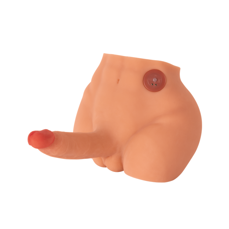 Torse masculin de 10,9LB avec pénis réaliste vibrant et à poussée