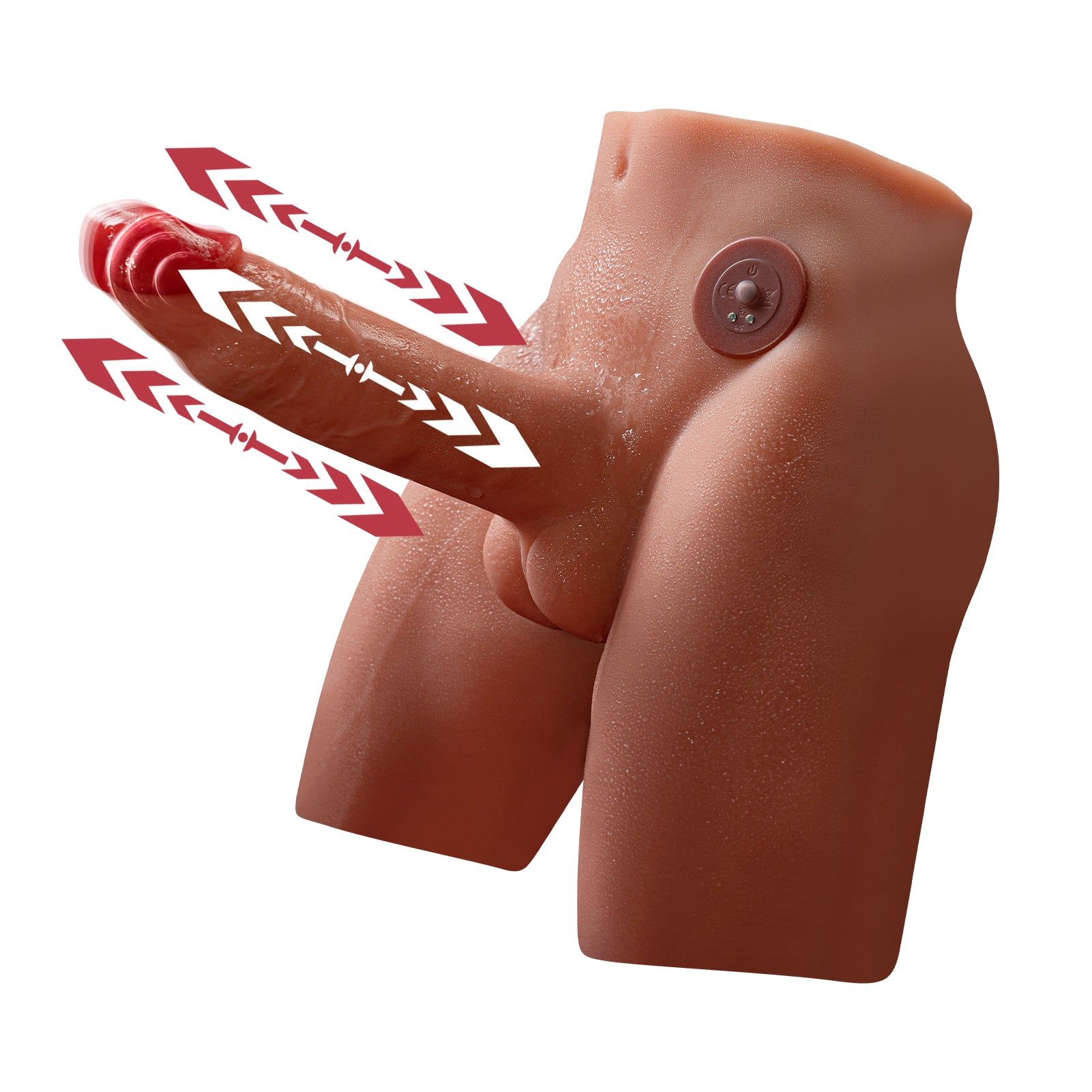 Torse masculin réaliste de 9 LB et 6,7 pouces avec design de gode réaliste