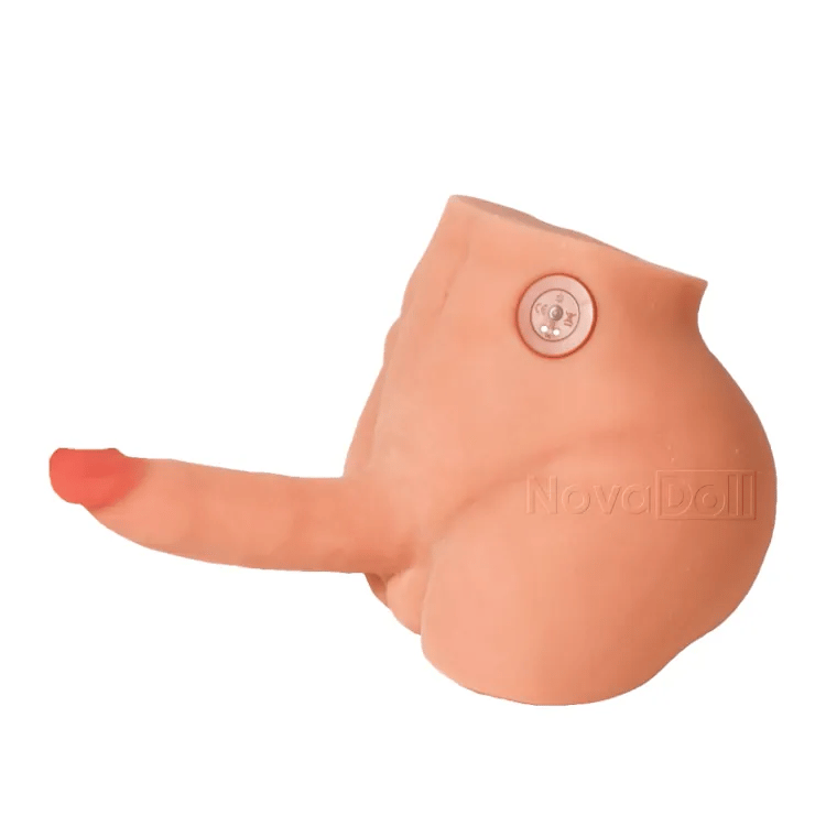 Torse masculin de 10,9LB avec pénis réaliste vibrant et à poussée