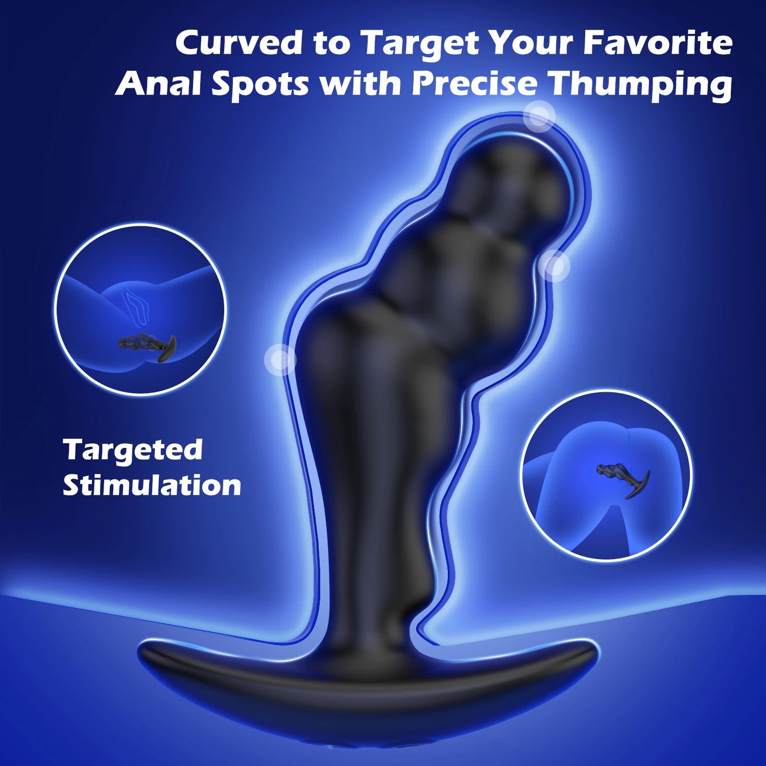 Masseur de prostate en silicone et vibromasseur plug anal pour stimulation du point G masculin