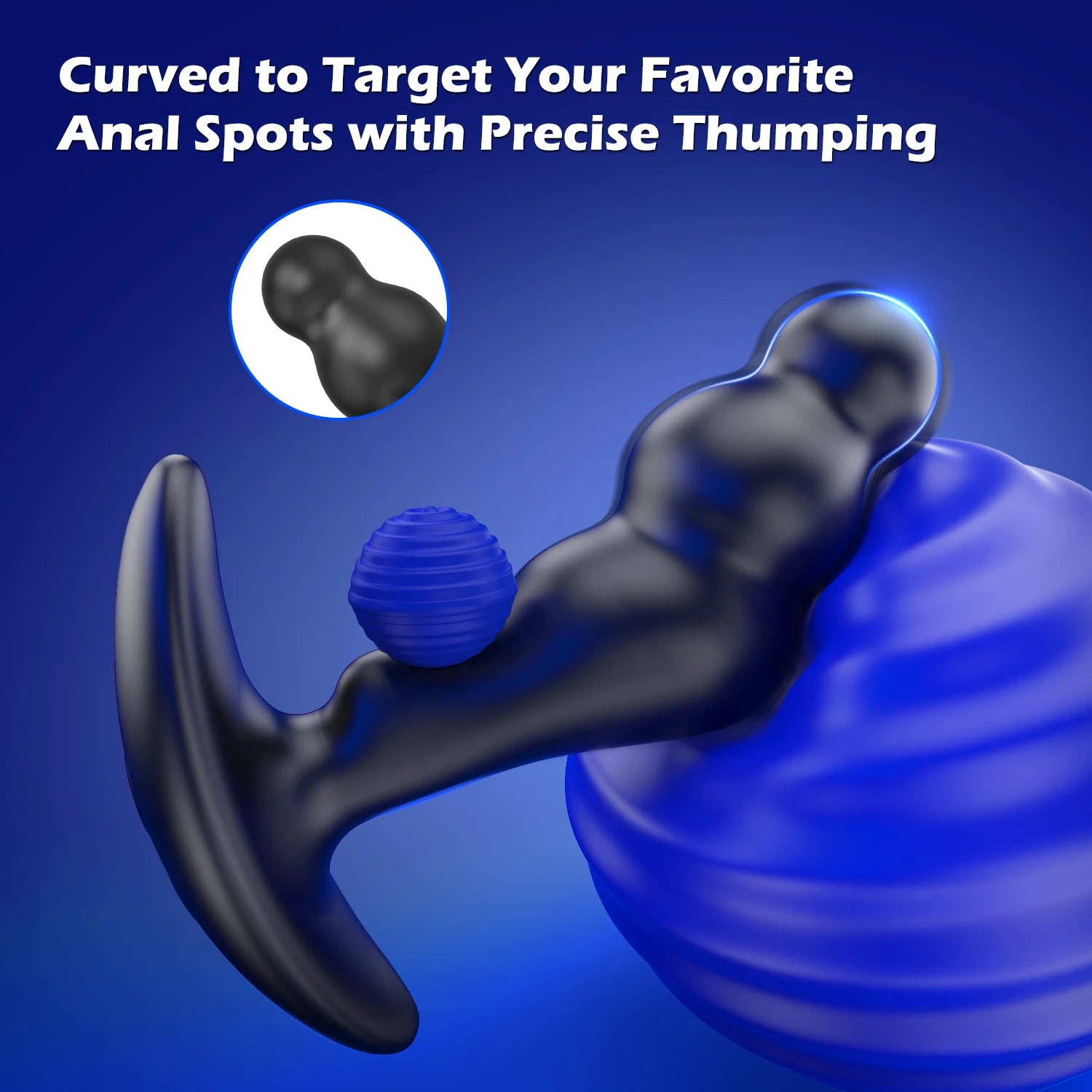 Masseur de prostate en silicone et vibromasseur plug anal pour stimulation du point G masculin