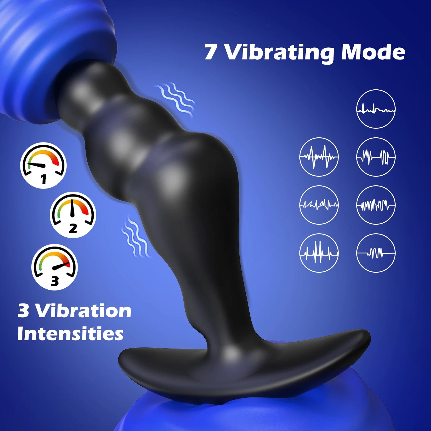 Masseur de prostate en silicone et vibromasseur plug anal pour stimulation du point G masculin