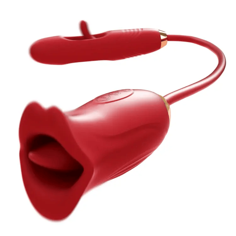 Vibrateur à battement pour point G avec fonction de baiser et langue vibrante