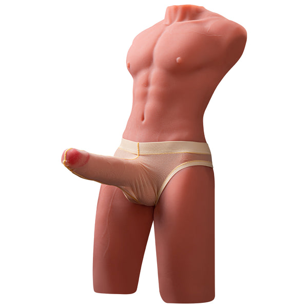 Buste masculin réaliste 3D de 17,6 LB avec pénis simulé de 6,7 pouces