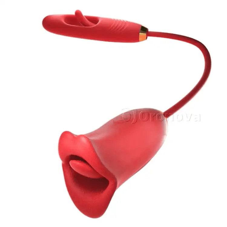 Vibrateur à battement pour point G avec fonction de baiser et langue vibrante