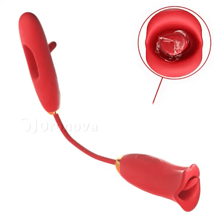 Vibrateur à battement pour point G avec fonction de baiser et langue vibrante