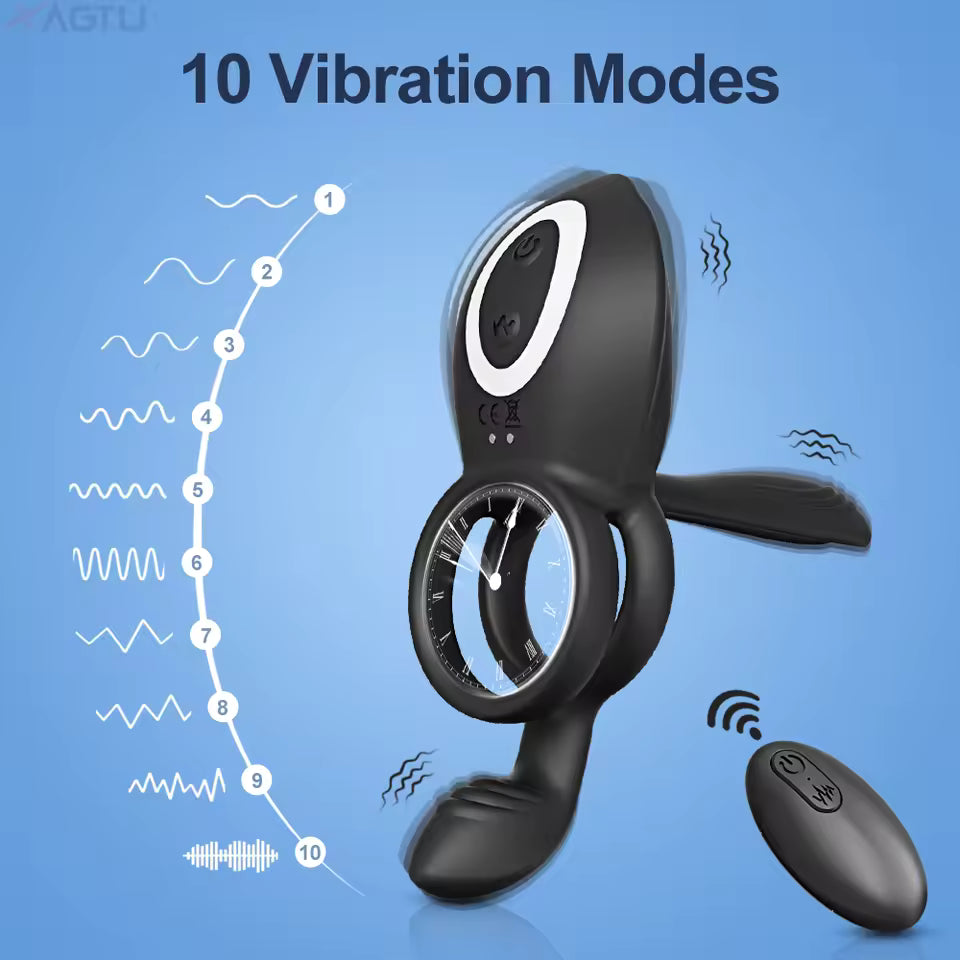 Jouet sexuel masculin – Anneau vibrant pour pénis, télécommande et stimulation du point G