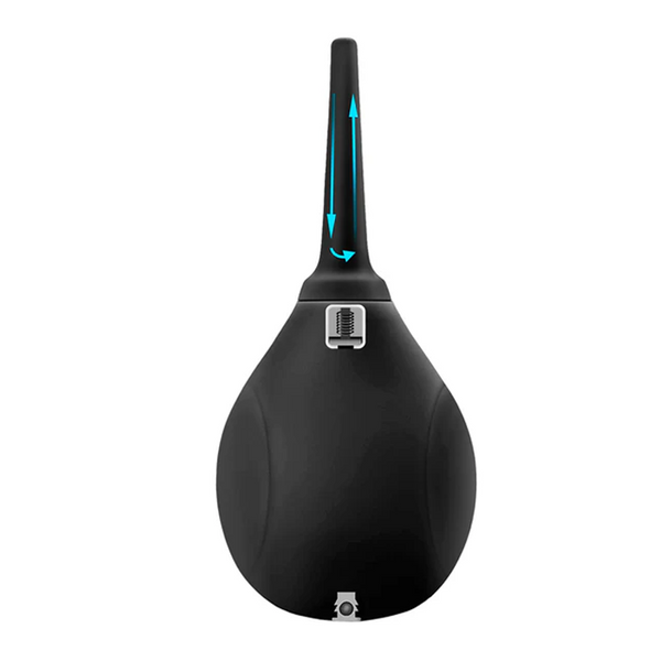 Poire à lavement anal - Embout souple en silicone noir