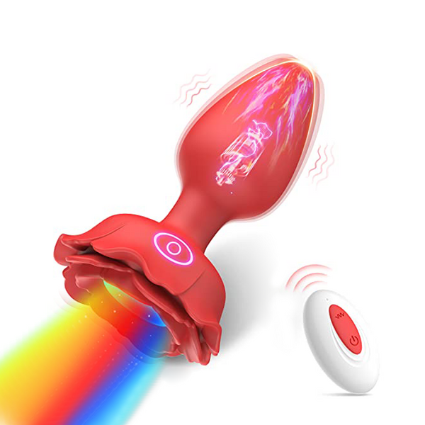 Plug Anal LED - Vibrations & Jouet Rose