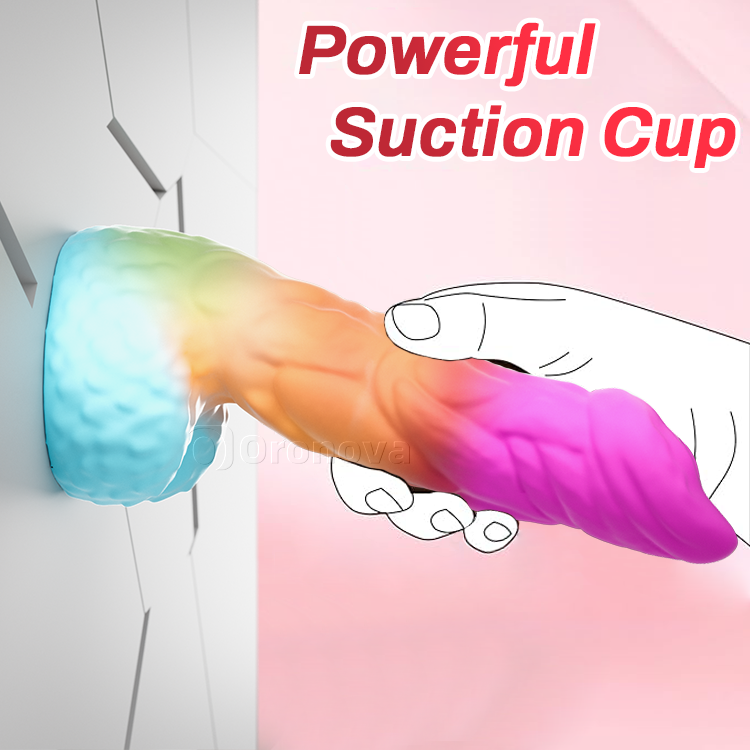 Gode réaliste en silicone 8 pouces 21 cm avec base à forte ventouse