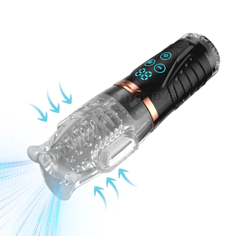 Masturbateur à succion multifonction avec 10 modes de vibration