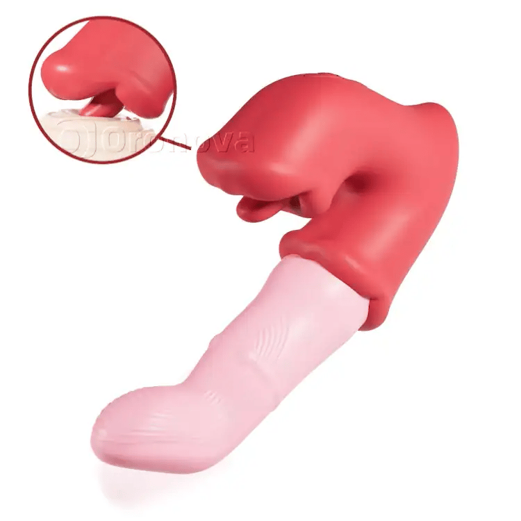 Vibrateur de plaisir pour point G et clitoris – Langue léchante, étanche