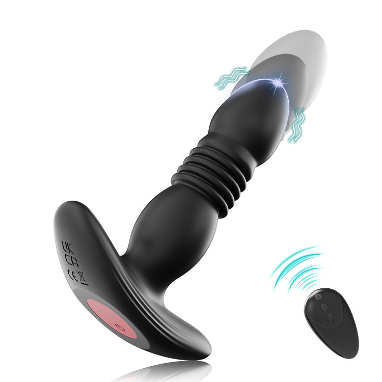 Plug anal vibrant extensible multi-vitesses avec télécommande