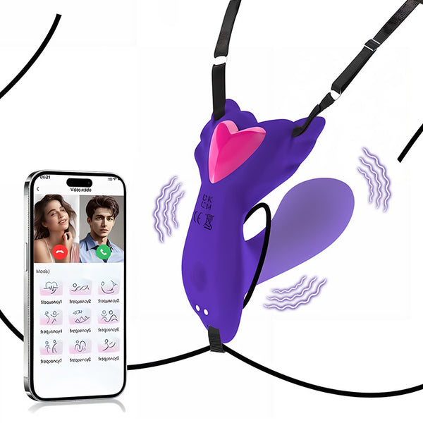 Vibromasseur portable à double moteur avec contrôle par application pour stimulation clitoridienne et du point G