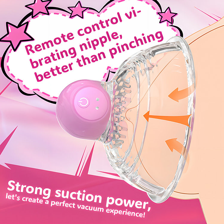 Vibrateur à téton à vide avec 10 modes de vibration et télécommande sans fil