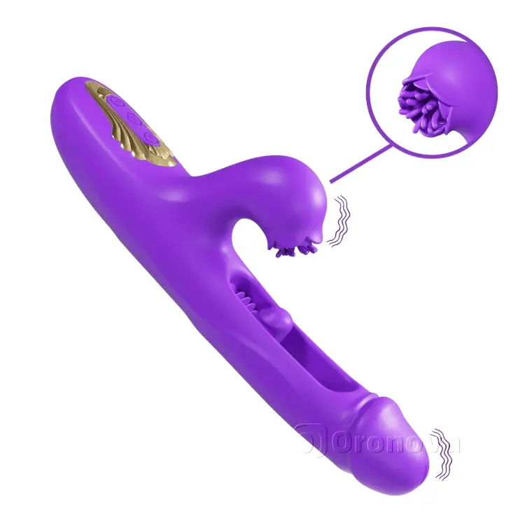 Vibrateur push-pull, taquinant le clitoris, triple stimulation