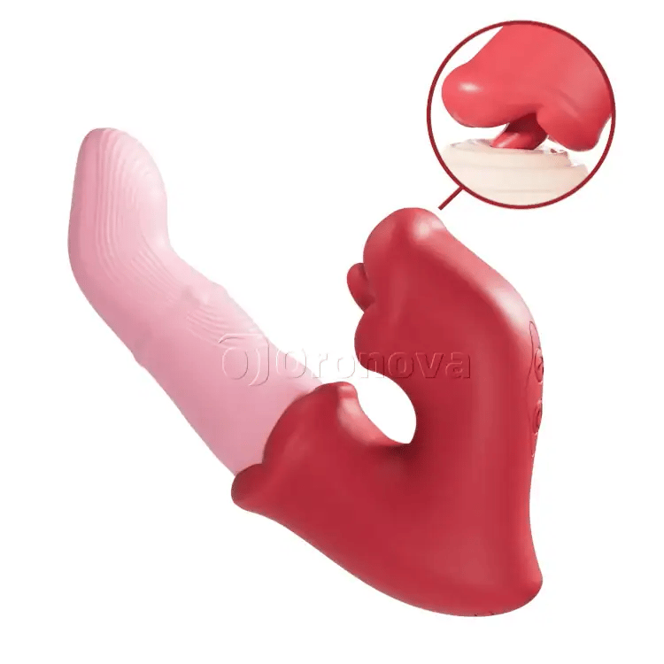 Vibrateur de plaisir pour point G et clitoris – Langue léchante, étanche