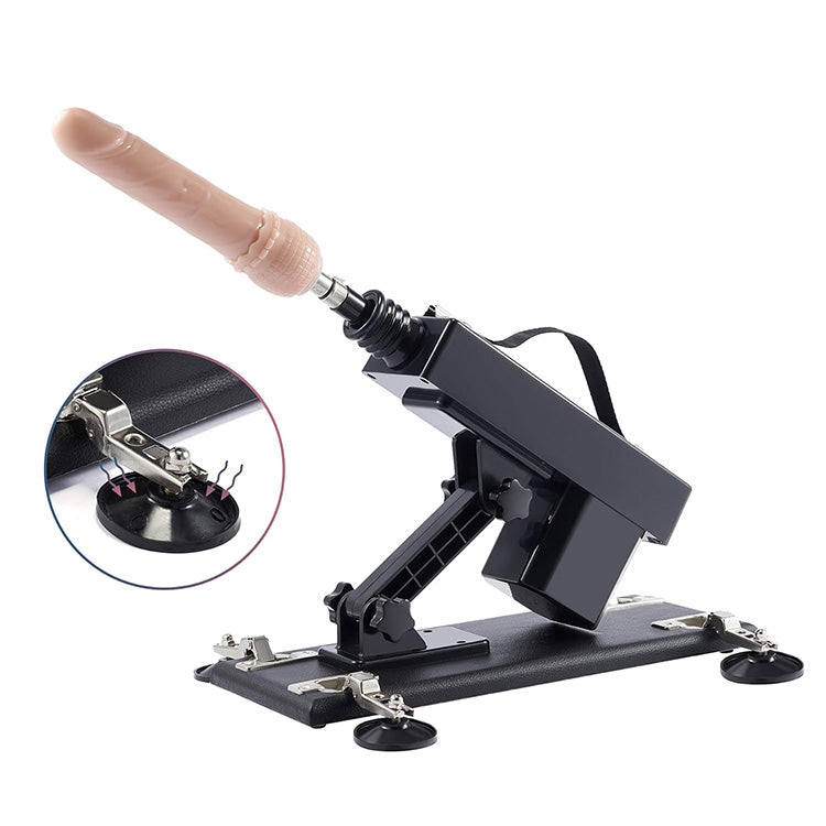 Puissant ensemble de machine à pousser dildo avec fonctionnalités réglables