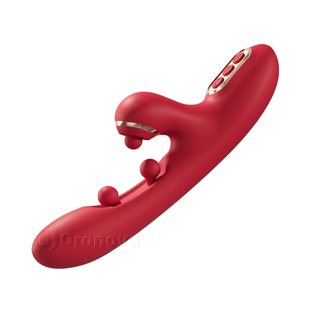 Wand vibrant 3-en-1 avec pincement à double boule et tapotements rythmiques | 3 fonctions, contrôle indépendant