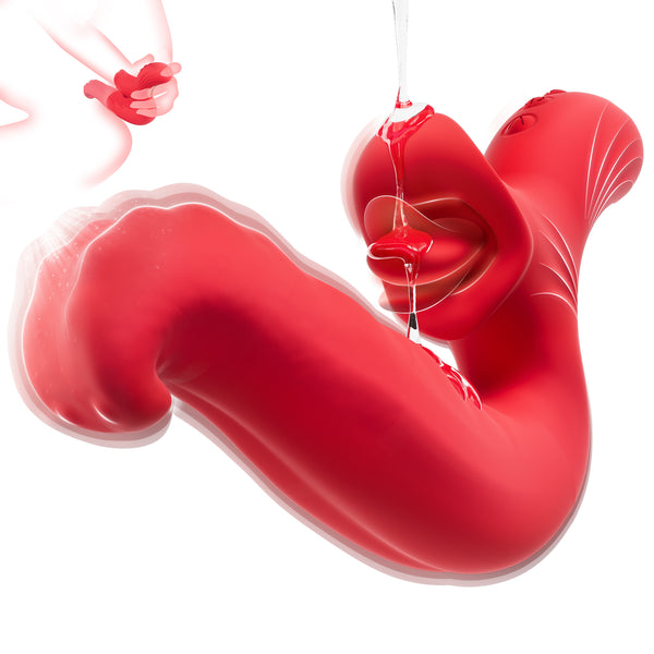 Vibrateur à langue rotative – 10 modes pour stimulation clitoridienne et des mamelons