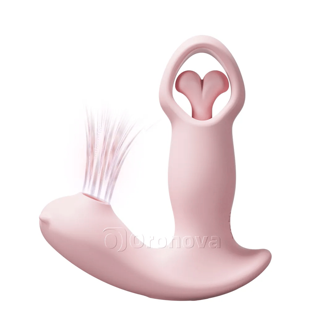 Vibromasseur à impulsions et flux d’air rotatif intelligent 3-en-1 contrôlé par une application mobile