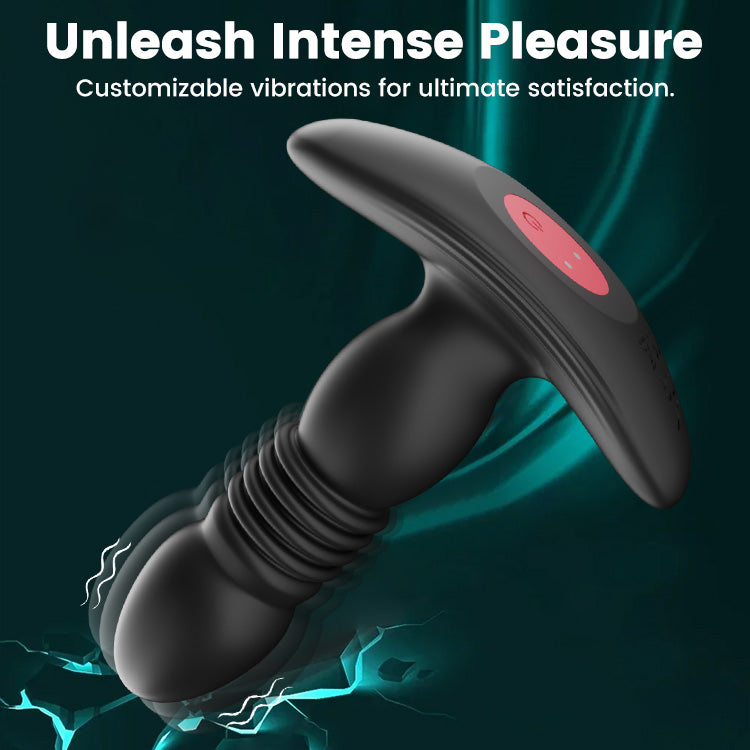 Plug anal vibrant extensible multi-vitesses avec télécommande