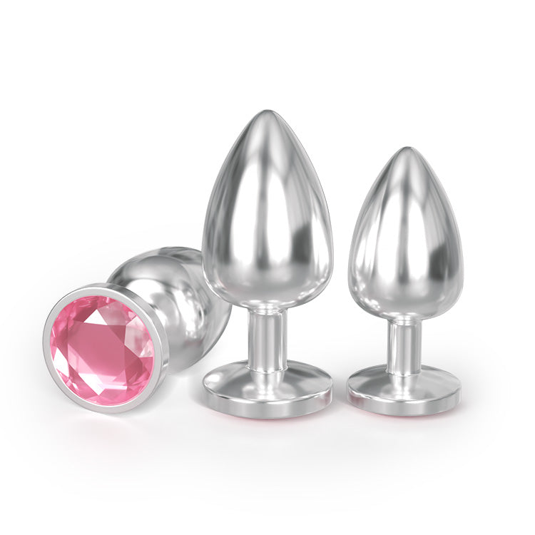 Ensemble de plugs anaux en métal de base diamant (3 pièces)