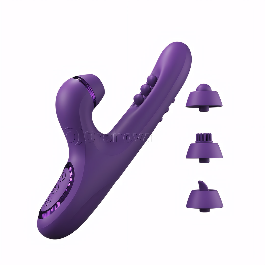 Masseur multifonction 3-en-1 | 30 modes et 4 embouts interchangeables