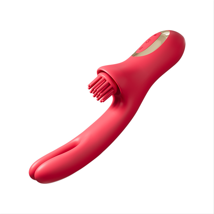 Vibrateur lapin 3-en-1 Come-Hither avec vibration chatouillante