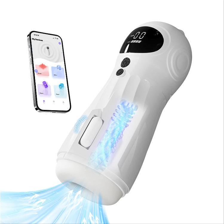 Masturbateur masculin automatique - Aspiration, vibration et contrôle à distance via application