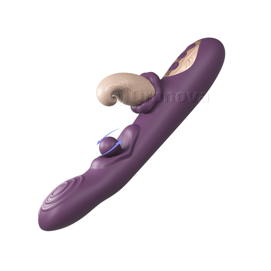 Vibromasseur flexible 3-en-1 – Boule rotative, tapotements et vibration multimode