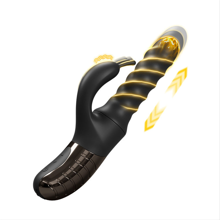 Vibrateur à poussée 360 ° & rotatif – Stimulateur double moteur pour point G et clitoris