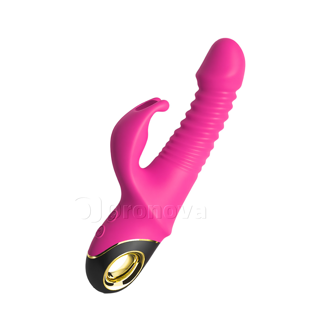Vibromasseur 3-en-1 à va-et-vient et rotation avec 9 modes de rotation. Des possibilités infinies.
