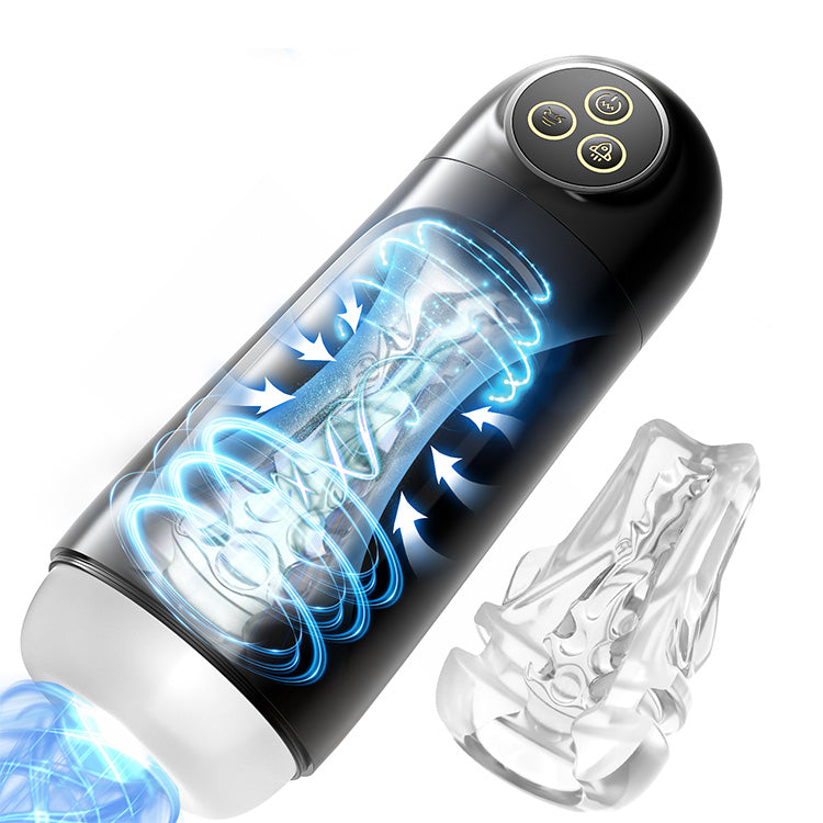 Masturbateur masculin automatique – 9 modes de succion et de vibration avec fonction tourbillon