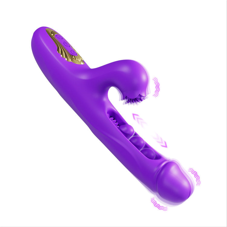 Vibrateur push-pull, taquinant le clitoris, triple stimulation