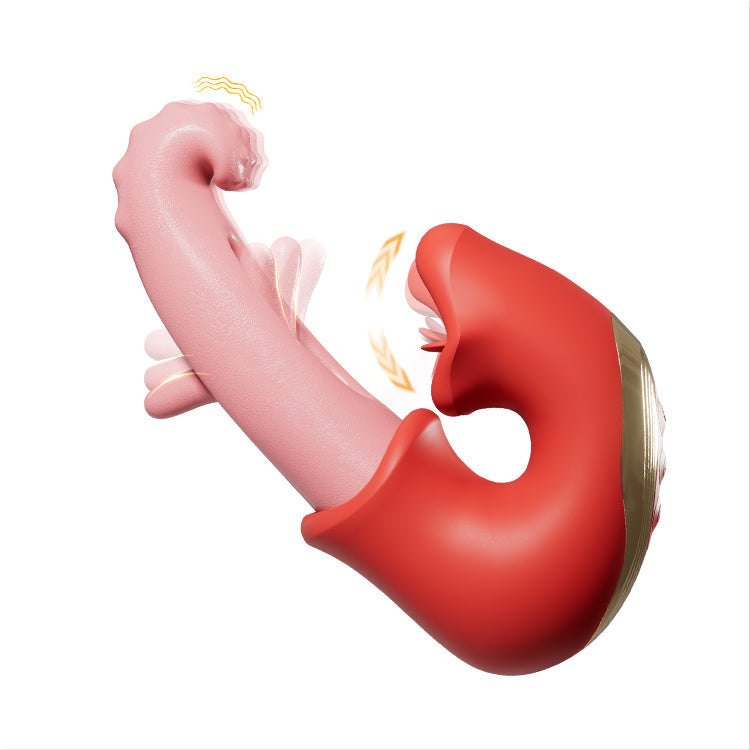 Vibrateur clitoridien battant – Fonctions de léchage et de taquinerie, étanche