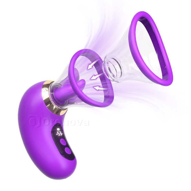Vibrateur aspirant 5-en-1 avec écran LCD