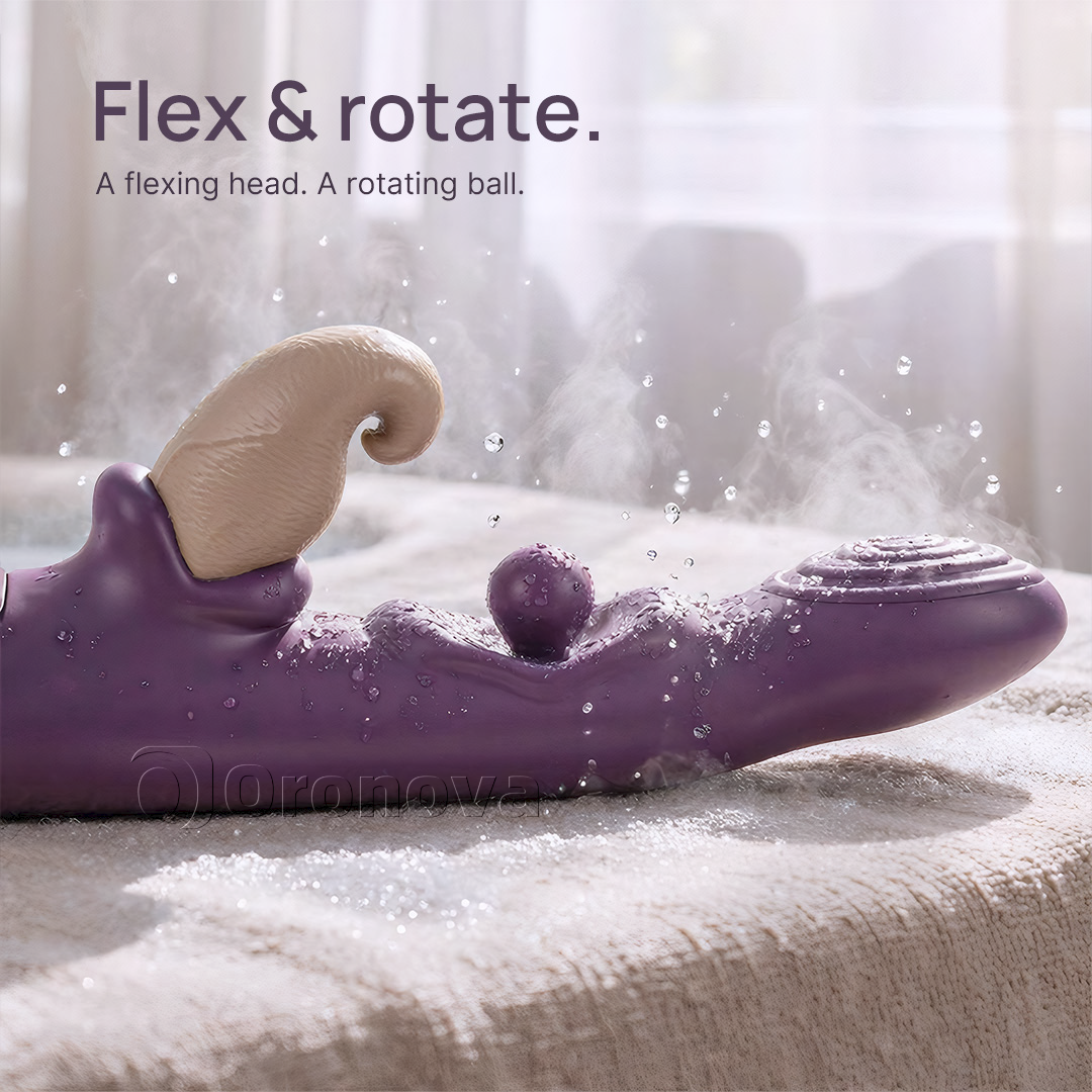 Vibromasseur flexible 3-en-1 – Boule rotative, tapotements et vibration multimode
