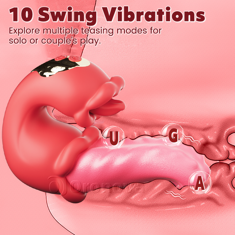 Vibromasseur Point G à Double Rose - Stimulation de la Langue et Vibration