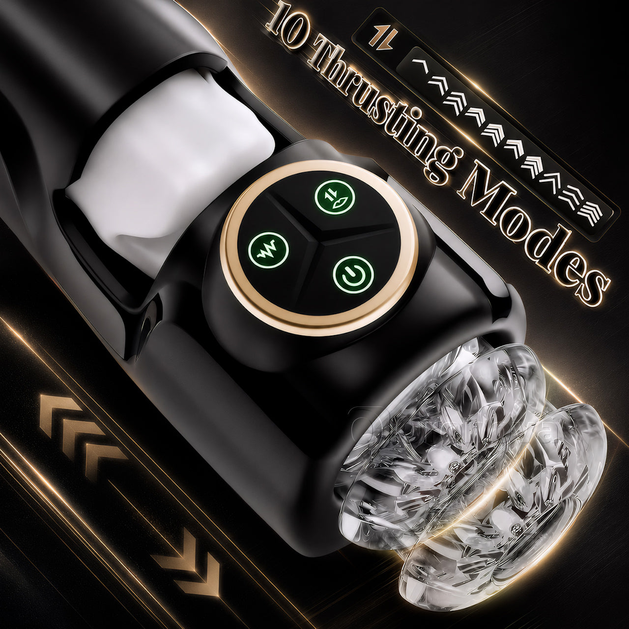 Dispositif de plaisir masculin 3-en-1, 10 modes de vibration, 10 modes de poussée, 10 modes de contraction, changement libre.