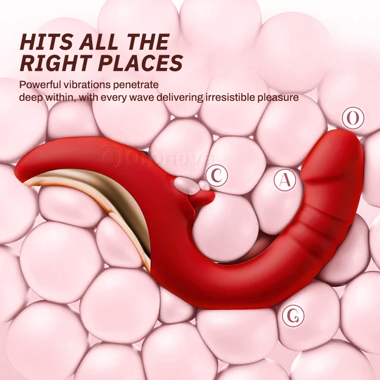 Vibrateur pour point G Licking - Poussée et vibration