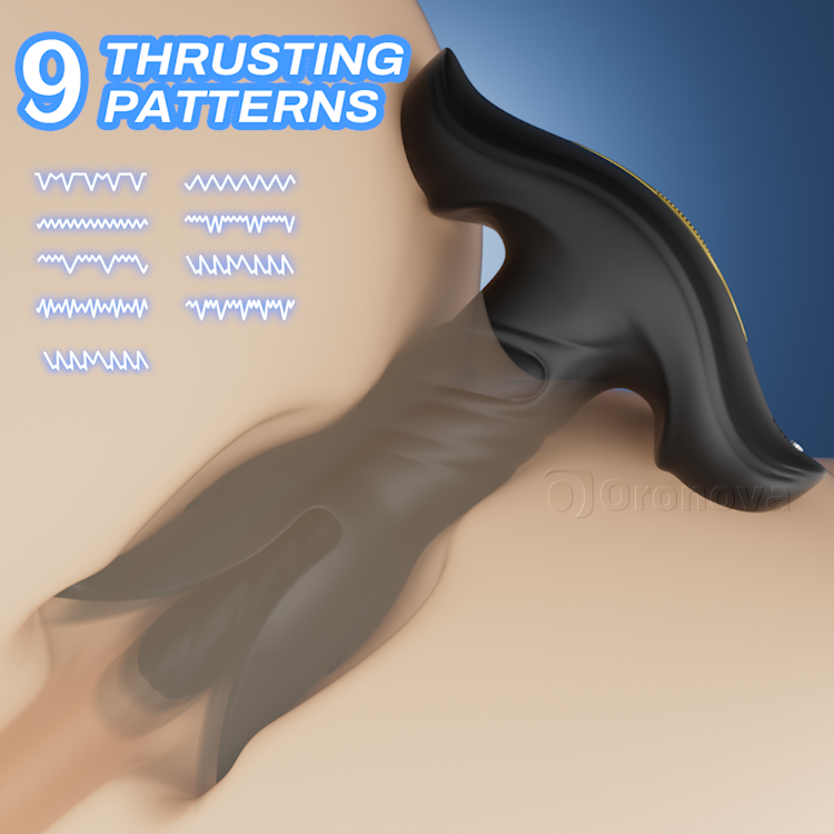 Plug anal extensible télécommandé avec 9 modes de vibration et de poussée