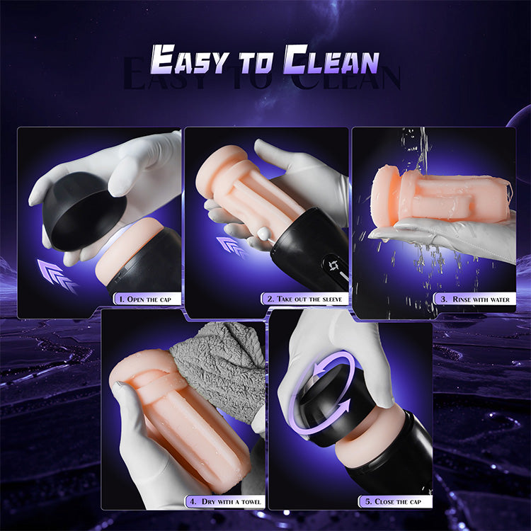 Masturbateur automatique masculin – 4 modes d'aspiration, 9 vibrations, affichage LED