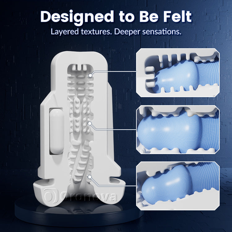 Masturbateur masculin automatique - Aspiration, vibration et contrôle à distance via application