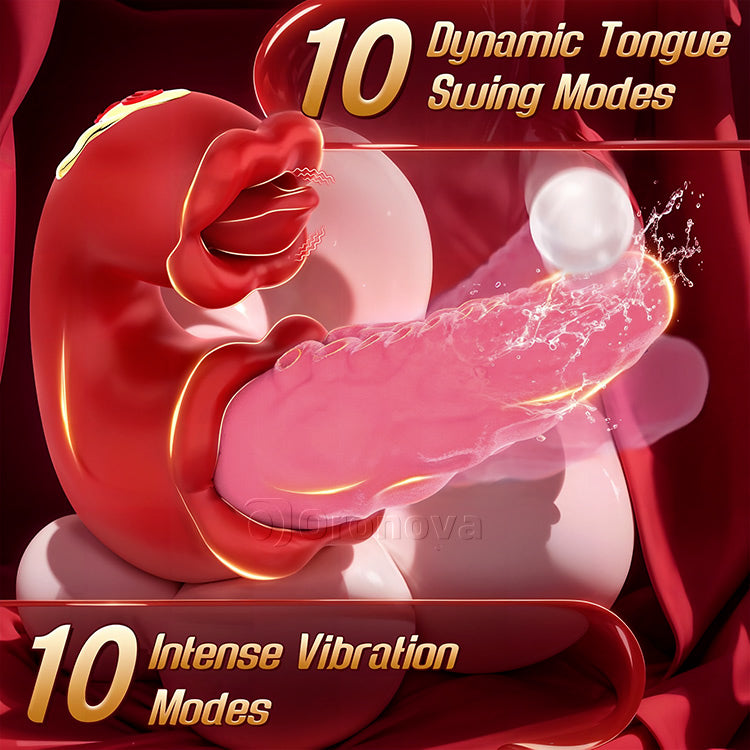 Vibromasseur pieuvre 2-en-1 avec stimulation de la langue – 10 modes de vibration