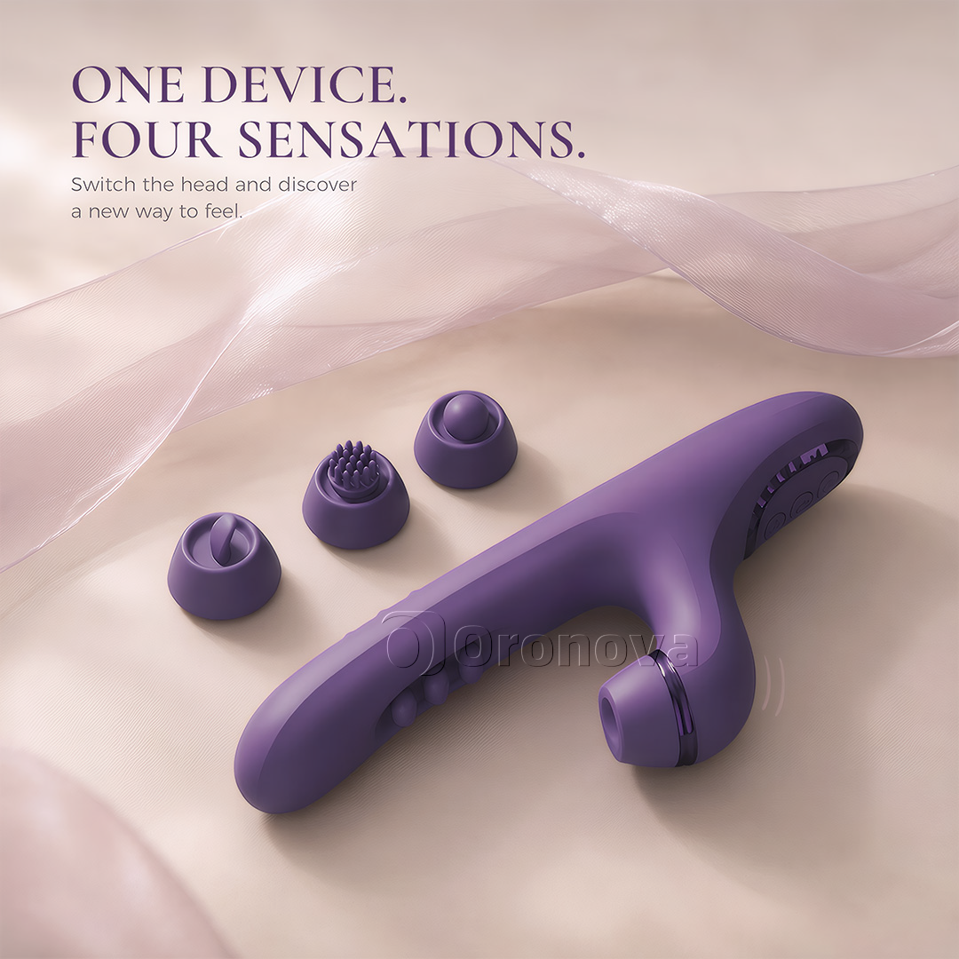 Masseur multifonction 3-en-1 | 30 modes et 4 embouts interchangeables