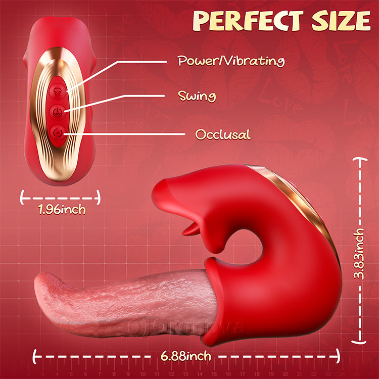 Vibromasseur 3-en-1 – Jouet Rose avec action point G, clitoris et langue