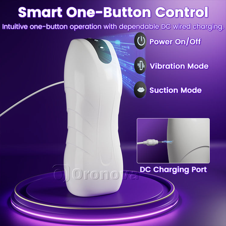 Masturbateur masculin vibrant à aspiration automatique – 10 modes de stimulation